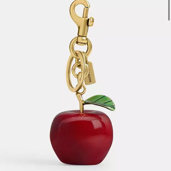 Authentic Coach Small Apple Bag Charm - Picture 1 of 2